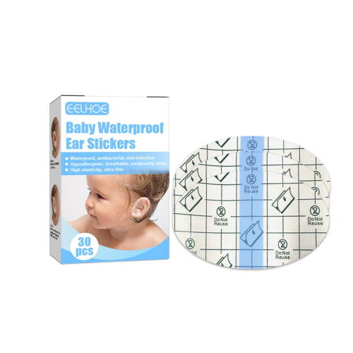 30pcs Baby Bath Ear Cover,Baby Waterproof Ear Patch,One Time Ear Patch Newborn Ear Protection for Swimming Water Sports