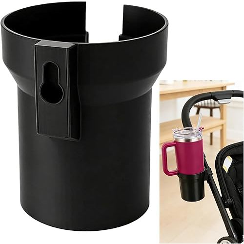 Wide-Fit Cup Holder for Doona Car Seat & Stroller – Holds Stanley Cups, Bottles & Cans, Lightweight Clip-On Drink Holder Attachment, No-Tool Installation