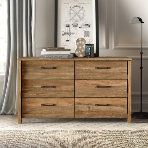 Laurel Foundry Modern Farmhouse® Mccaslin Jaia 56.2'' Wide 6 - Drawer Double Dresser & Reviews | Wayfair