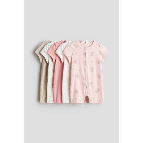 5-PACK SHORT COTTON PAJAMA JUMPSUITS