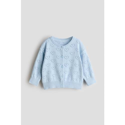 PATTERN-KNIT COTTON CARDIGAN