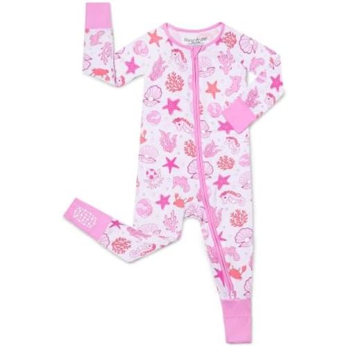 babee Reshinee Viscose Derived from Bamboo Baby Footie Pajamas Convertible Newborn Sleeper for Baby Girl Zipper Onesie 0-24M