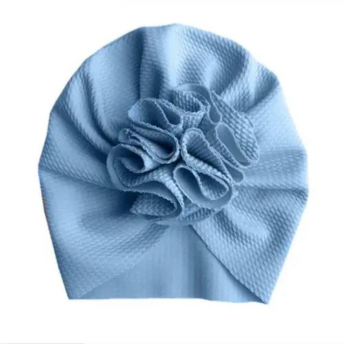 1pc Newborn Infant Head Wrap Hat Flower Beanie Caps Turban For Toddler Baby Boys And Girls