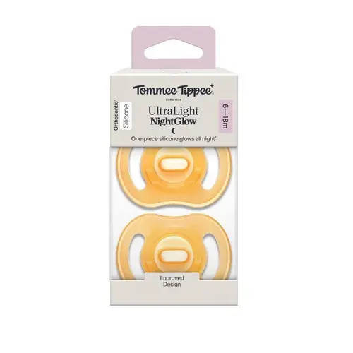 Tommee Tippee Ultra-Light StayPut Night Glow Soother 6-18M 2Pack | Baby Bunting AU