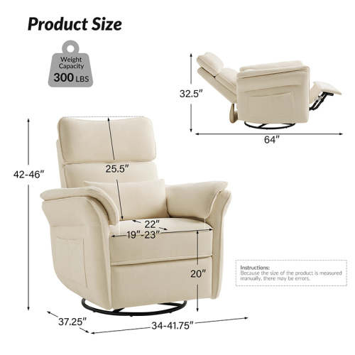 CUDDLESUPPORT ARMRESTS Nursery Power Recliner - HULALA HOME