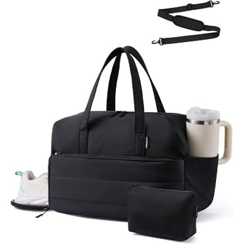 LOVEVOOK Small Gym Bag for Women with Tumbler Holder & Shoe Compartment