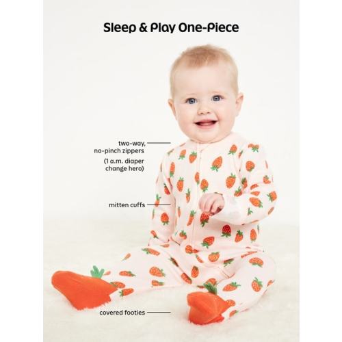 Unisex 2-Way-Zip Sleep & Play Footed One-Piece 3-Pack for Baby