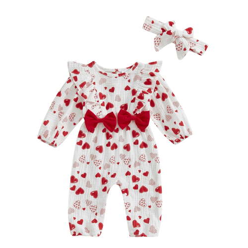 Akiihool Baby Outfits Girl Toddler Baby Girl Romper Jumpsuit Long Sleeve Halter Floral One Piece Outfit Bell Bottom Overalls Winter Clothes White,Newborn