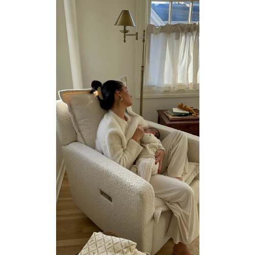 Flynn | Gliding Swivel Nursery Recliner | Oilo™ Studio - High Performance Boucle Oyster