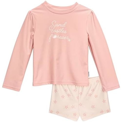 Gerber Baby-Girls Baby Toddler Long Sleeved Rashguard Swim Bathing Suit SetRash Guard Set