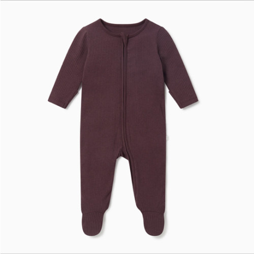 Ribbed Clever Zip Sleepsuit Ribbed Blue / 3 - 6 M