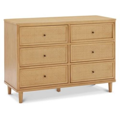 Namesake Marin With Cane 6 Drawer Assembled Dresser - Honey And Honey Cane