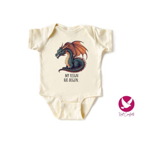 My Reign Has Begun Baby Bodysuit, Baby Shower Gift, Baby Reveal Tee, Cute Baby Announcement, Funny Baby Bodysuit, Dragon Lover Kids Shirt