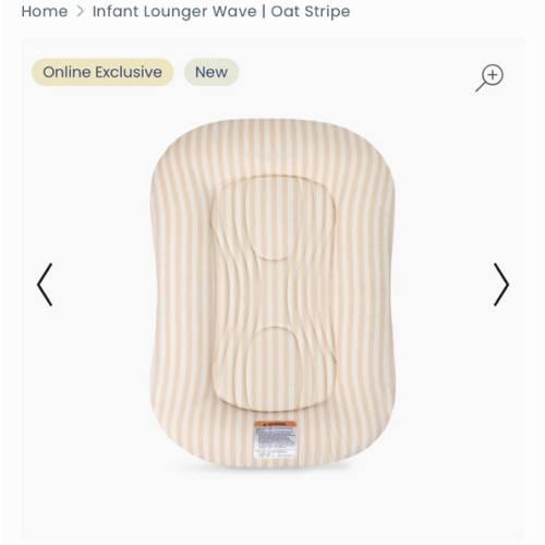 Infant Lounger Wave | Oat Stripe