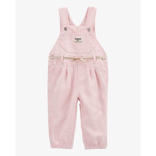 Baby Knit Denim Hickory Stripe Overalls - Pink - OshKosh B'gosh | Carter's