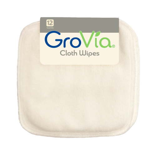 GroVia Reusable Cloth Diapering Wipes, 12 Count