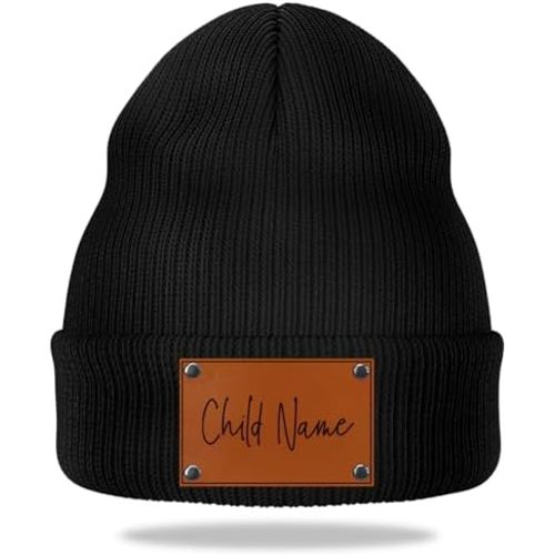 Custom Baby Beanie,Personalized Toddler Kids Beanies Winter Hat Custom Name Beanies Gifts for Adults