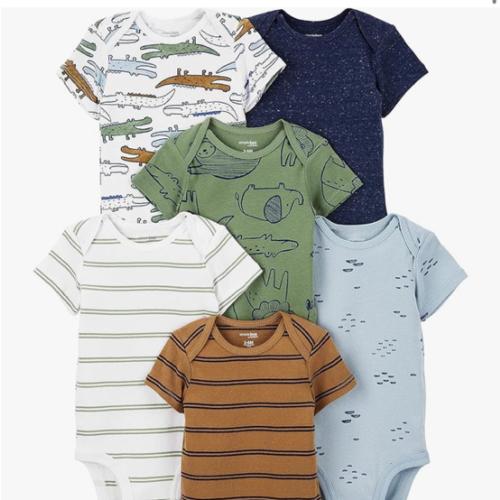 Simple Joys by Carter's Baby-Boys 6-Pack Short-Sleeve Bodysuit