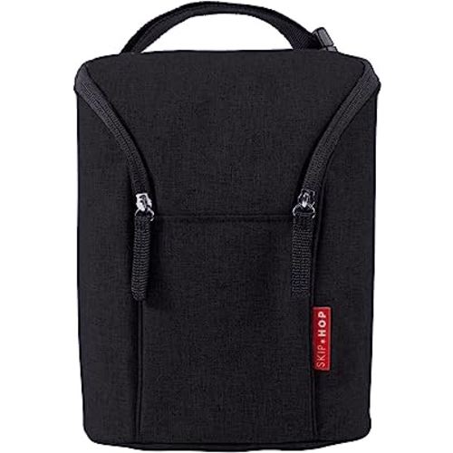Skip Hop Baby Breastmilk Cooler Insulated Bottle Bag, Grab & Go, Black