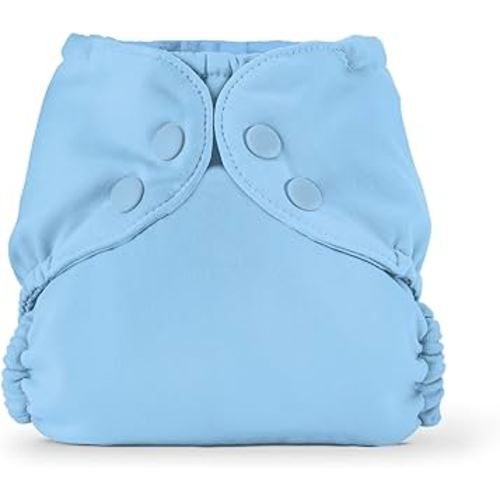 Esembly Cloth Diaper Outer - Waterproof Cloth Cover and Reusable Swim Diaper, Breathable Layer Over Absorbent Inner for Blowout-Proof Diapering - Size 1 (7-17 lbs), Cornflower