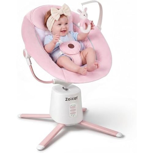 Baby Swing for Infants, Electric Infant Swing with Bluetooth Music, Pink