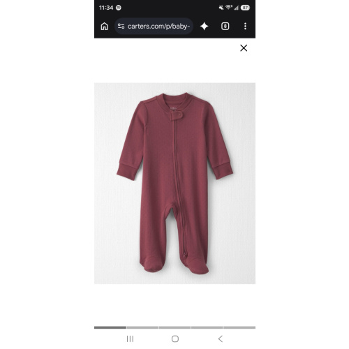 Baby Girl Organic Cotton Pointelle Sleep & Play Pajamas - Little Planet | Carter's