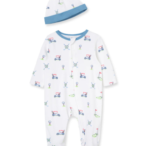 Golf Club 2-Way-Zip Footie with Hat