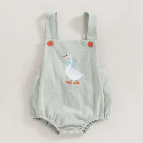 Children’s Sage Duckling Overall – Fern & Fable