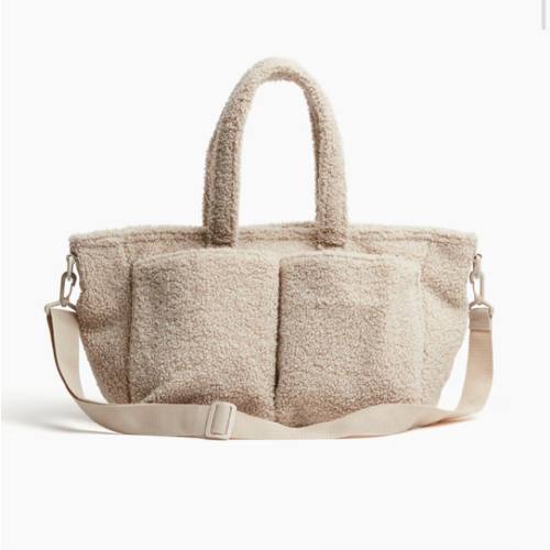 TEDDY FLEECE DIAPER BAG