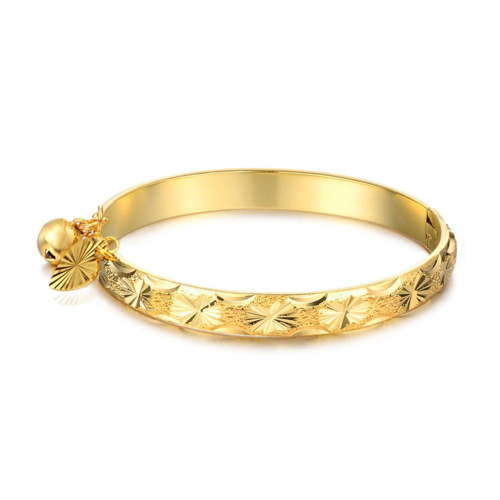 Clearance Now! New Gold Plated Bell Heart Bracelet Children Boys Girls Baby Kids Jewelry J0Y2