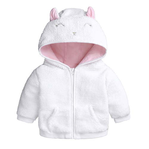 Winter Coats For Infant Infant Fleece Jacket Bear Hoodie Zipper Hoodie Outerwear 3-6 Months