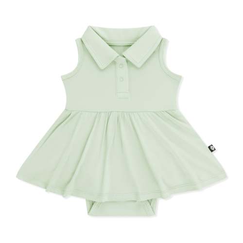 Polo Bodysuit Dress in Basil
