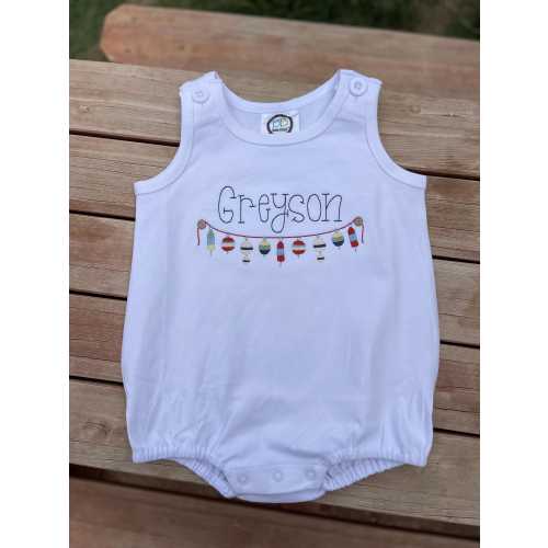 Embroidered Fishing Outfit, Baby Boy Outfit