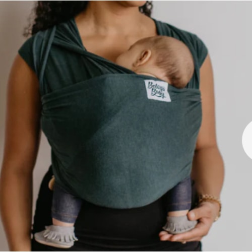 The Mckee Beluga Baby Wrap | Teal Bamboo Baby Carrier - Beluga Baby Carriers