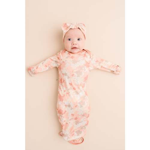 Pink Camo Bamboo Sleep Gown Set