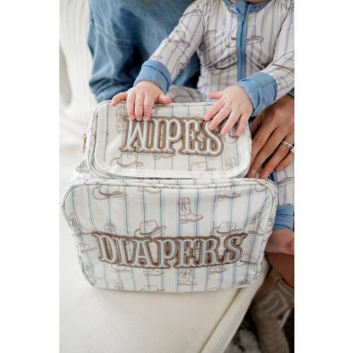 Diapers XL - Western Blues Clear Coat Bag – KenzKustomz
