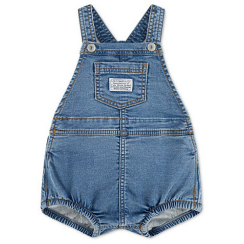 Baby Girls' Sleeveless Denim Shortalls