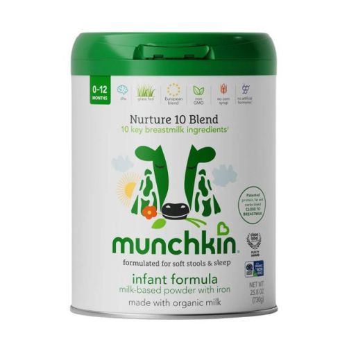Munchkin Baby Formula Made with Organic Milk - 25.8oz: Powdered, Brain Development, Immune System Support, Eye Development