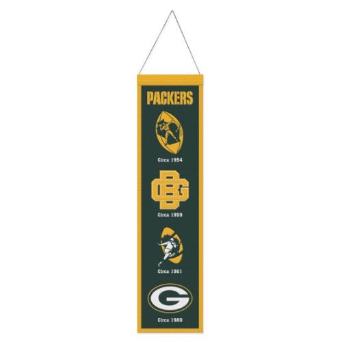 Green Bay Packers Evolution Banner at the Packers Pro Shop