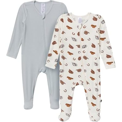 Modern Moments by Gerber Unisex Baby 2-pack Sleep 'N Play With Mitten Cuffs