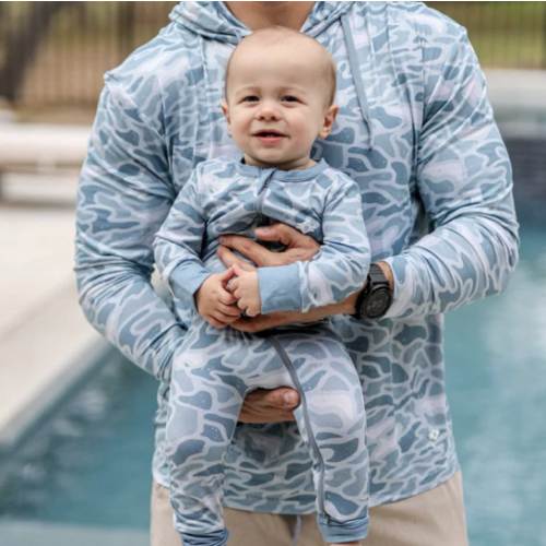 Seaside Camo Baby Zip Up | Coastal Infant Gift | BURLEBO