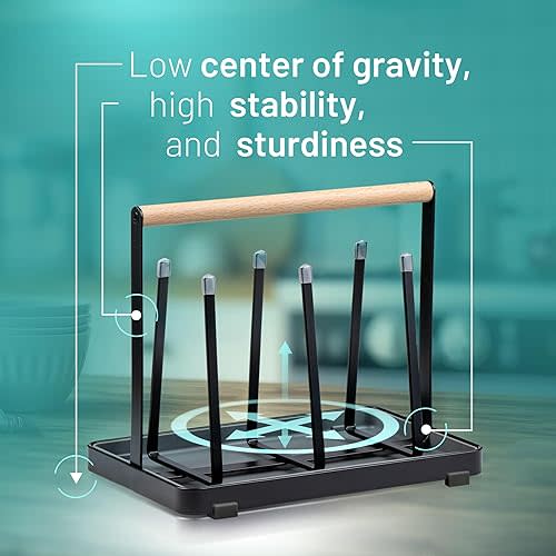 D&D Living All-in-One Bottle Holder for SodaStream - Drying Rack for Bottles of All Kinds: Duo, Crystal, Easy, Drinking and Baby Bottles - Universal Drying Stand (Metal, White)