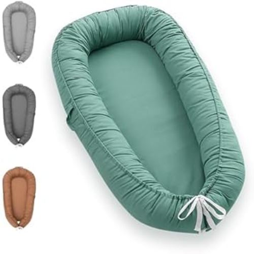 Baby Lounger Cover for Newborns, Reversible & Adjustable Infant Nest, Soft Baby Nest, Breathable & Washable, Portable Lounger for Boys & Girls