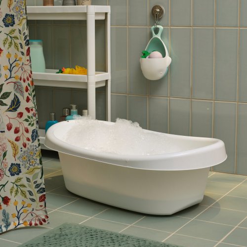 LÄTTSAM Baby bath - white/turquoise