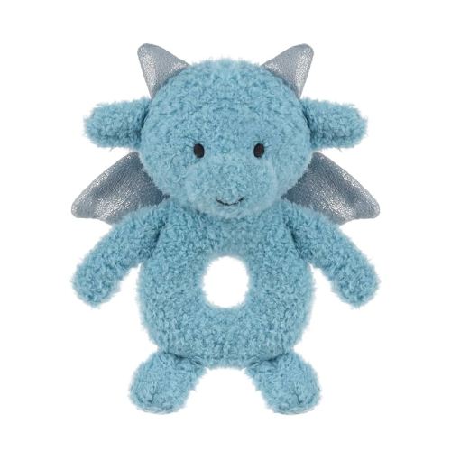 Apricot Lamb Dragon Rattle Soft Baby Rattle for Boys and Girls, Plush Stuffed Animal Rattle Toy Lovey for The Newborn, 0-3 Months, 0-6 Months and Above