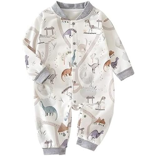 100% Organic Cotton Soft 3-24 Months Unisex Footless Newborn Baby Sleepers Pajamas Romper Boys Girls Long Sleeve