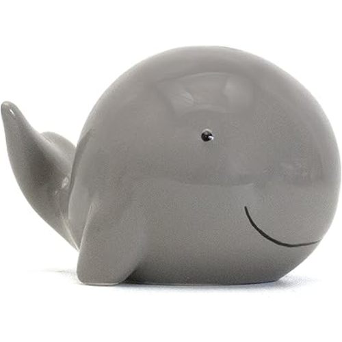 Child to Cherish Ceramic Whale Piggy Bank (Gray)