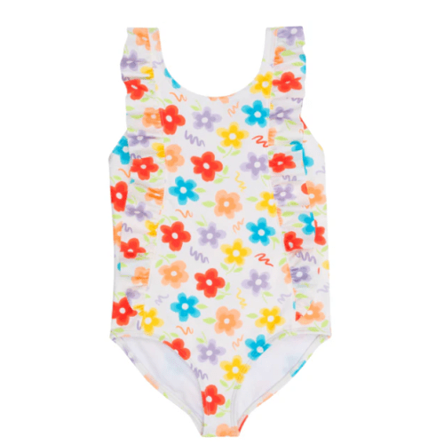 12-18 Months, Girls Ruffle One-Piece Swimsuit | "Too Sweet" Blossom