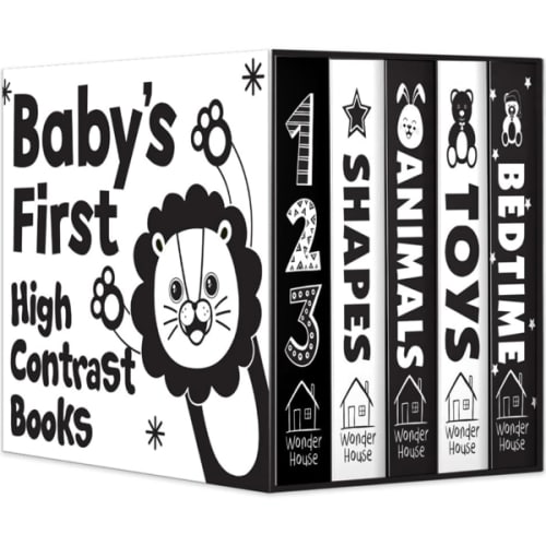 Baby’s First High-Contrast Books Boxed Set [Box Set of 5] - Age Group: 0+ / Black and White Tummy Time Books /Illustrated Board Book for Kids/Toddlers / (High Contrast Board Books)