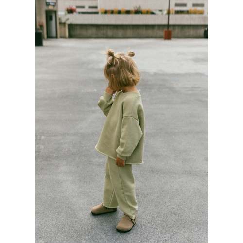 Raw Hem Set- Pale Green